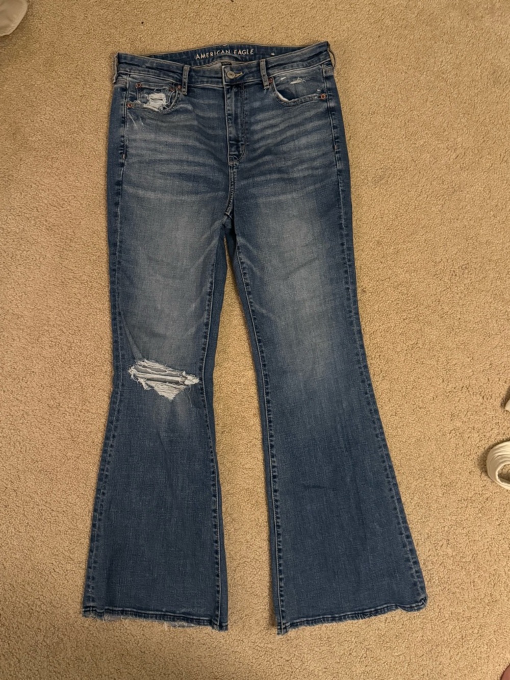 American Eagle Outfitters Women's Distressed Flare Jeans